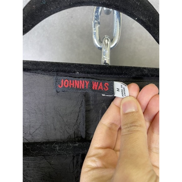 Johnny Was‎ Black Embroidered Blouse MSRP $310 Size M - Picture 4 of 11
